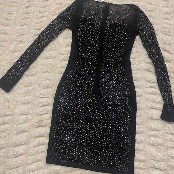 Bella Barnett - Hatty Diamond Corset Bodycon Dress - Black - Size M - Picture 5 of 7